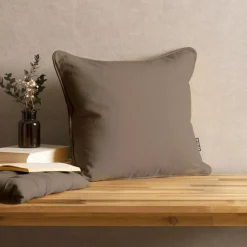 Coussin carré coton (40 x 40 cm) Pixel Taupe