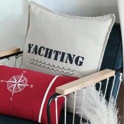 Coussin carré coton (50 x 50 cm) Fregate Beige