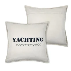 Coussin carré coton (50 x 50 cm) Fregate Beige