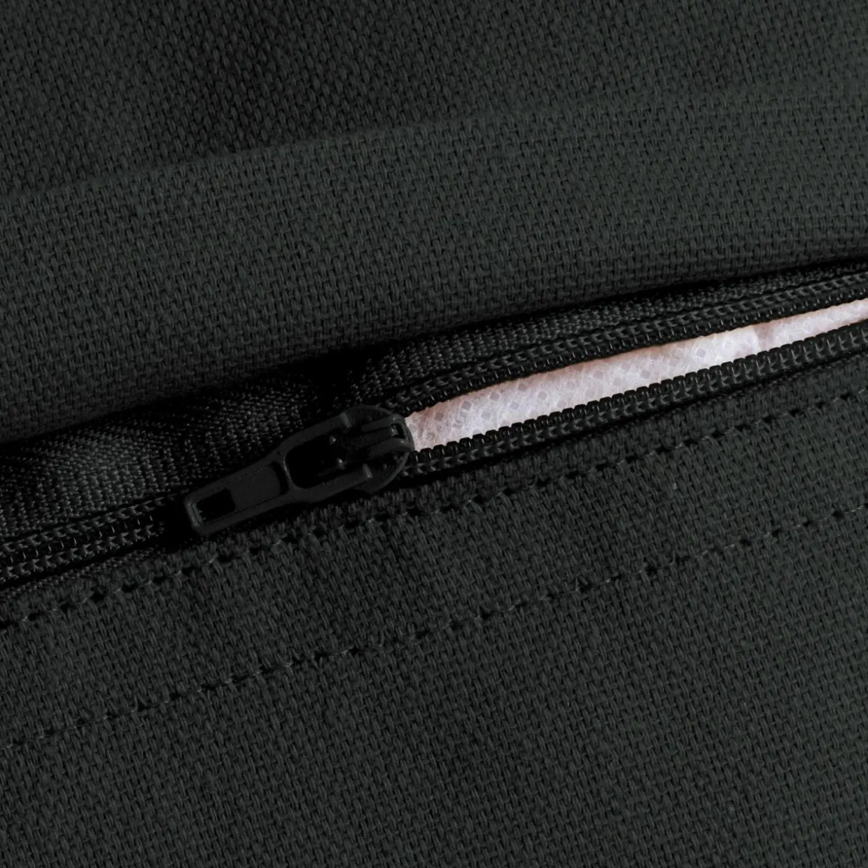 Coussin carré coton (45 x 45 cm) Pixel franges Noir