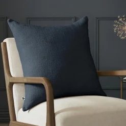 Coussin carré coton (60 x 60 cm) Sixtine Bleu nuit