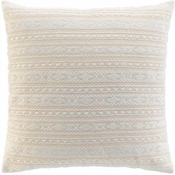 Coussin carré coton tissé (60 x 60 cm) Ilies Beige