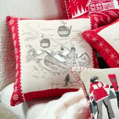 Coussin carré en coton (45 x 45 cm) Villard Ecru