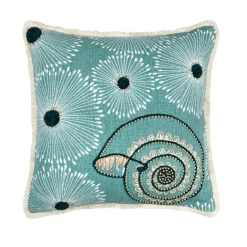 Coussin carré en coton (45 x 45 cm) Barbade Vert céladon