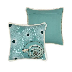 Coussin carré en coton (45 x 45 cm) Barbade Vert céladon
