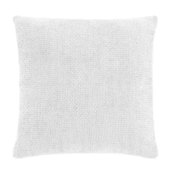 Coussin carré en velours chenille (45 x 45 cm) Leo Blanc