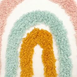 Coussin carré enfant (38 x 38 cm) Arc en ciel Multicolore