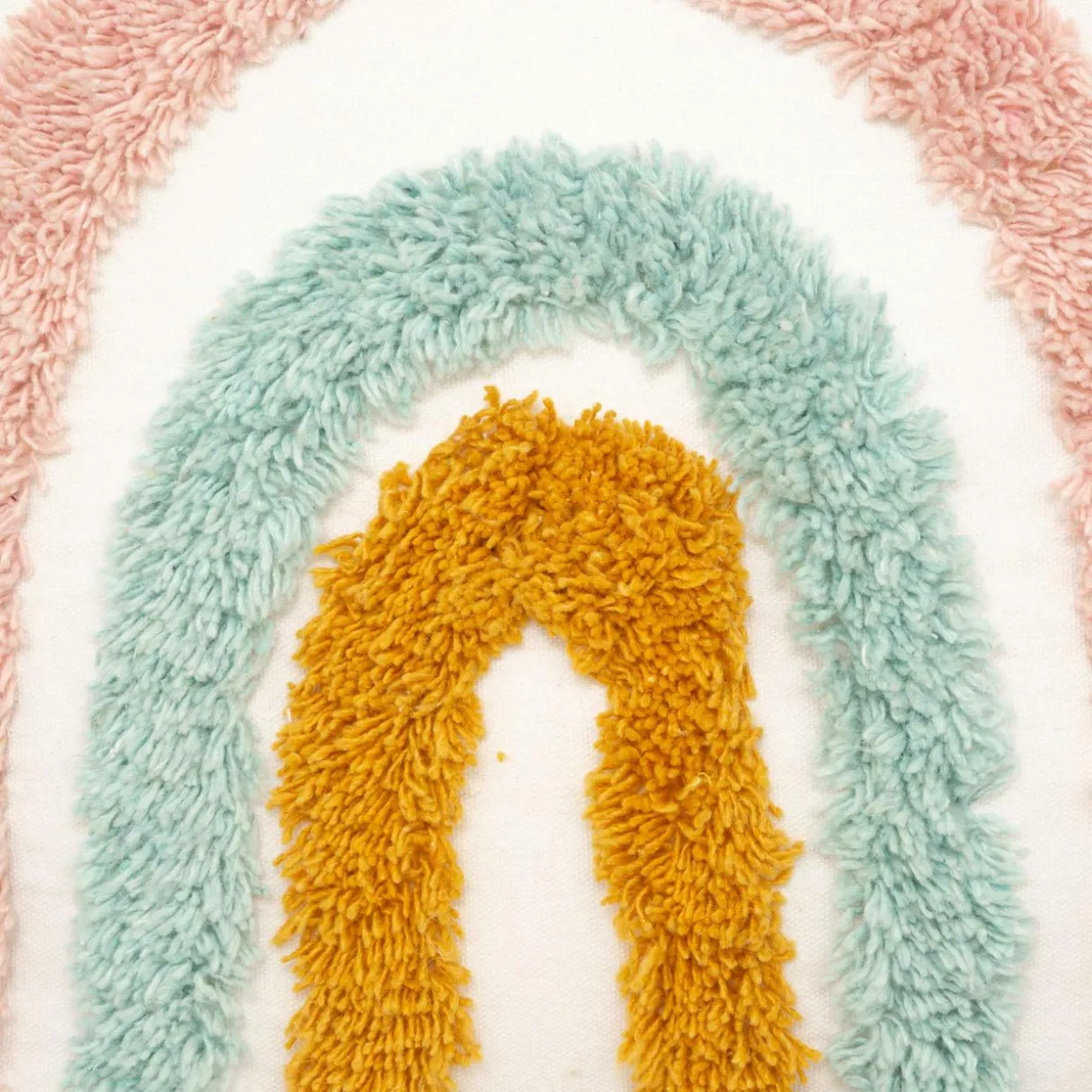 Coussin carré enfant (38 x 38 cm) Arc en ciel Multicolore