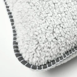 Coussin carré fausse fourrure (50 x 50 cm) Winston Gris