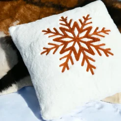 Coussin carré fausse fourrure (45 x 45 cm) Wildforest Marron