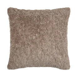 Coussin carré fausse fourrure (45 x 45 cm) Timmy Taupe