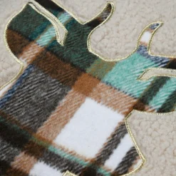 Coussin carré fausse fourrure (45 x 45 cm) Wildforest Vert