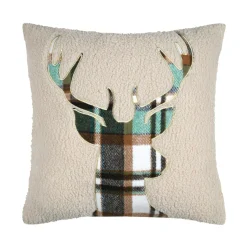 Coussin carré fausse fourrure (45 x 45 cm) Wildforest Vert