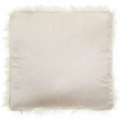 Coussin carré fausse fourrure (40 x 40 cm) Oslo Ivoire