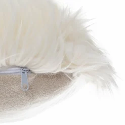 Coussin carré fausse fourrure (40 x 40 cm) Oslo Ivoire