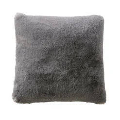 Coussin carré fausse fourrure (45 x 45 cm) Finn Gris anthracite