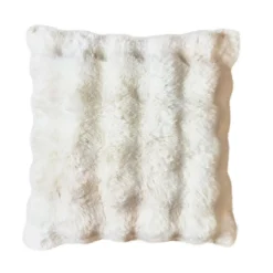 Coussin carré fausse fourrure (50 x 50 cm) Toronto Ivoire