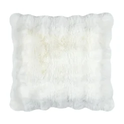 Coussin carré fausse fourrure (45 x 45 cm) Nebraska Ecru