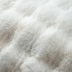 Coussin carré fausse fourrure (45 x 45 cm) Nebraska Ecru