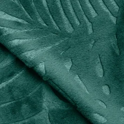 Coussin carré flanelle (45 x 45 cm) Flore Vert