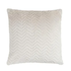 Coussin carré flanelle (45 x 45 cm) Zag Beige
