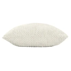 Coussin carré flanelle relief (45 x 45 cm) Flanela Écru