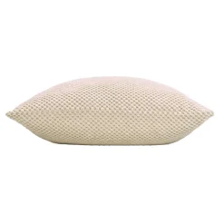 Coussin carré flanelle relief (45 x 45 cm) Java Ecru