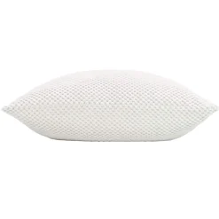 Coussin carré flanelle relief (45 x 45 cm) Java Blanc
