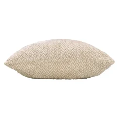 Coussin carré flanelle relief (45 x 45 cm) Flanela Beige