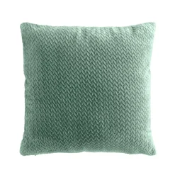 Coussin carré flanelle relief (45 x 45 cm) Flanela Vert kaki