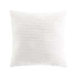 Coussin carré flanelle relief (45 x 45 cm) Nils Blanc