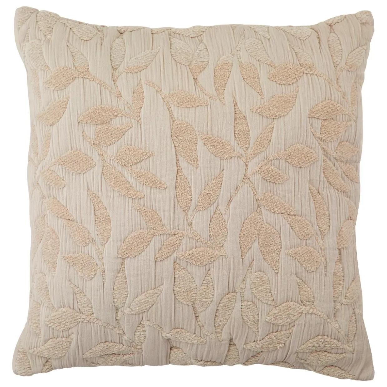 Coussin carré gaze de coton (50 x 50 cm) Letho Beige