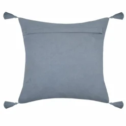 Coussin carré gaze de coton (40 cm) Sunda Bleu indigo