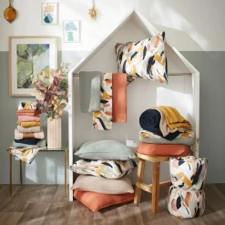 Coussin carré gaze de coton (45 x 45 cm) Mathilda Multicolore