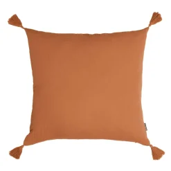 Coussin carré gaze de coton (60 x 60 cm) Gaïa Abricot