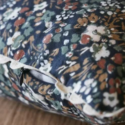 Coussin carré gaze de coton (40 x 40 cm) Constance Bleu nuit