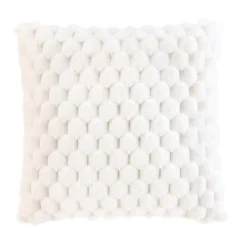 Coussin carré imitation fourrure (45 x 45 cm) Frosty Ecru