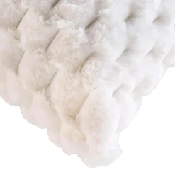 Coussin carré imitation fourrure (45 x 45 cm) Frosty Ecru