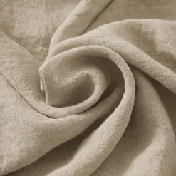 Coussin carré lin lavé (45 cm) Louise Beige