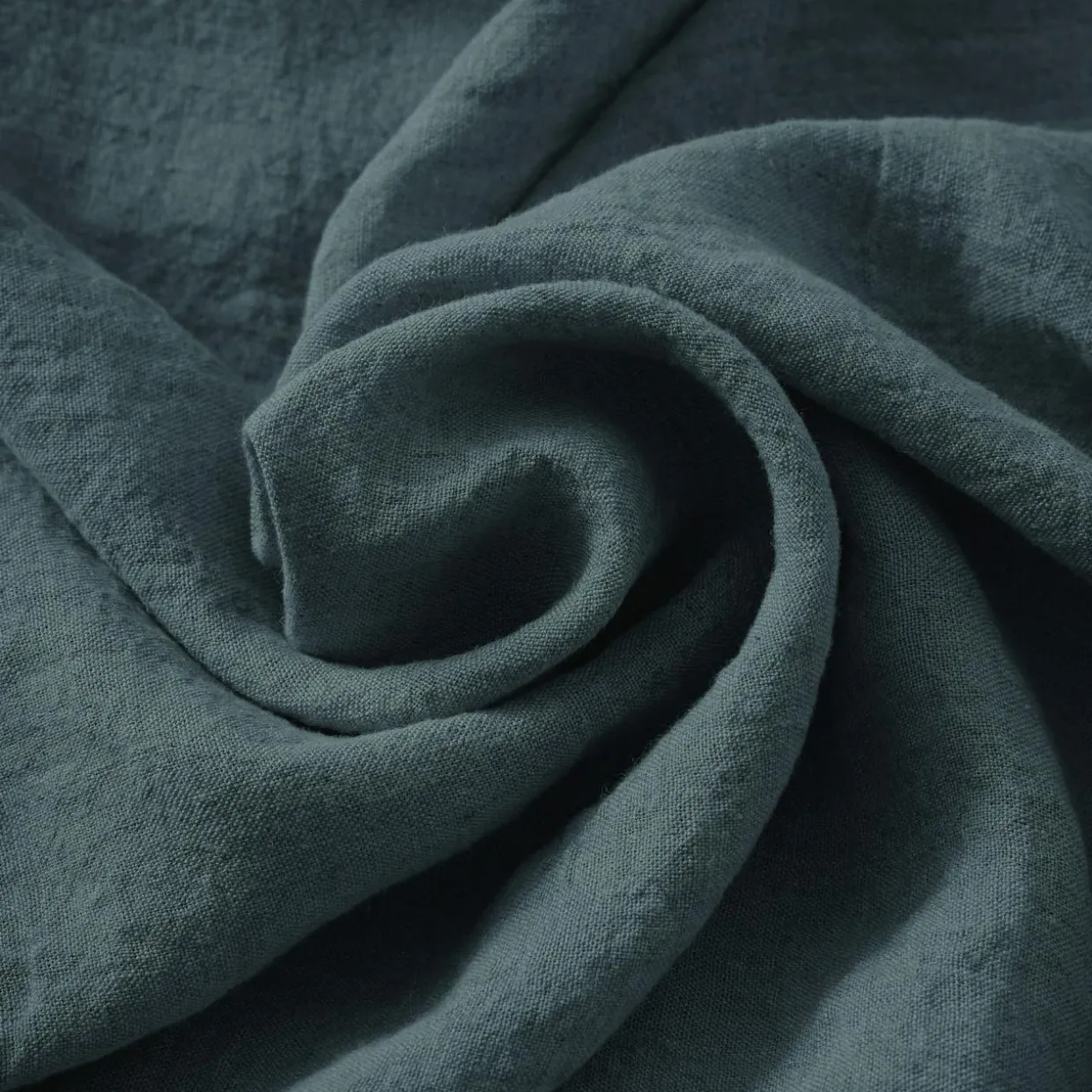 Coussin carré lin lavé (45 cm) Louise Gris ardoise