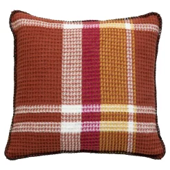 Coussin carré nid d'abeille (45 x 45 cm) Owen Terracotta