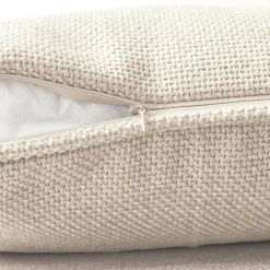 Coussin carré tissé (45 x 45 cm) Alba Beige grège
