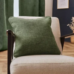 Coussin carré tissé (45 x 45 cm) Alba Vert kaki