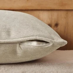 Coussin carré tissé (45 x 45 cm) Magnus Ecru