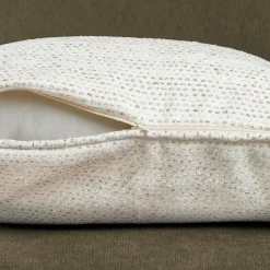 Coussin carré tissé (50 x 50 cm) Oscar Ivoire