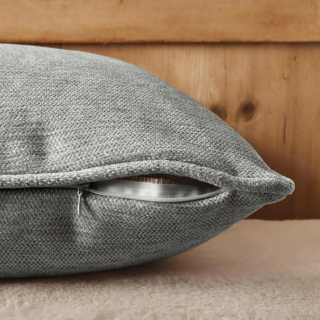 Coussin carré tissé (45 x 45 cm) Magnus Gris titane