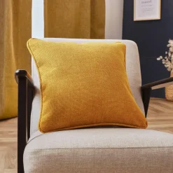 Coussin carré tissé (45 x 45 cm) Alba Jaune moutarde