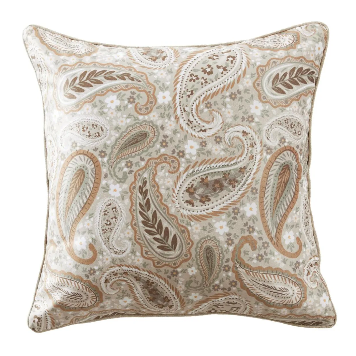 Coussin carré velours (50 x 50 cm) Dolores Beige