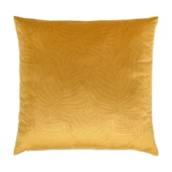 Coussin carré velours (60 x 60 cm) Fern Jaune ocre