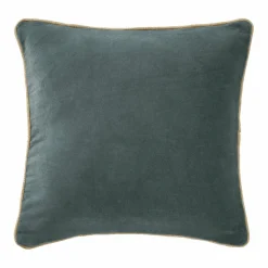 Coussin carré velours de coton (45 x 45 cm) Victor Gris ardoise